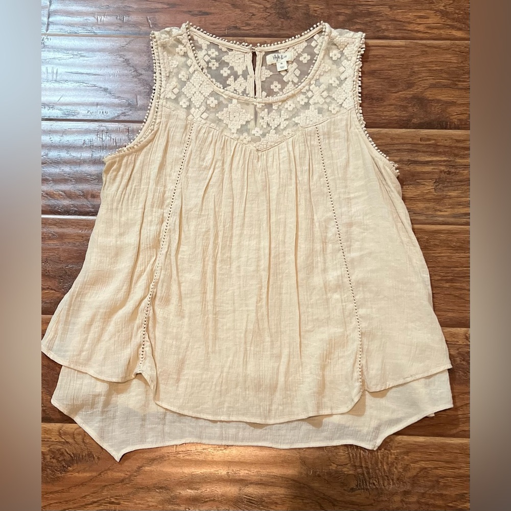 Style&Co Blouse with Lace